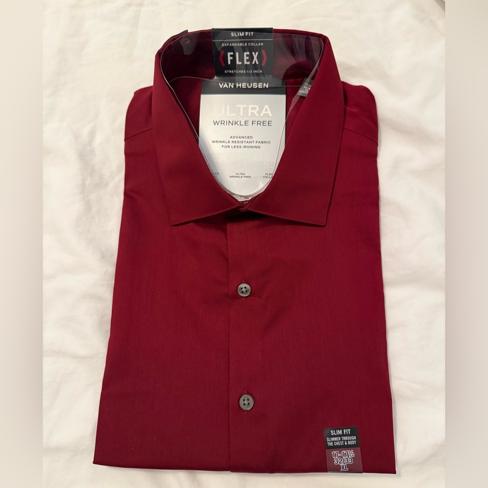 Van Heusen | Red Slim Fit dress shirt, size XL